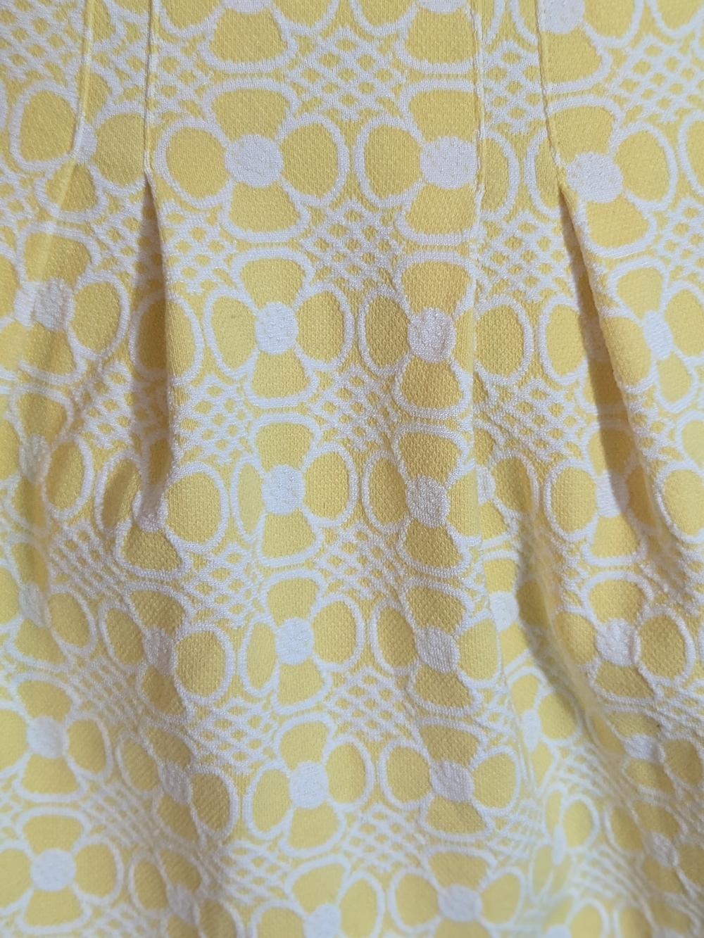 Lilly Pulitzer Leila Sunglow Yellow Daisy Chain Knit Jacquard Skirt Size 0 - Picture 4 of 7